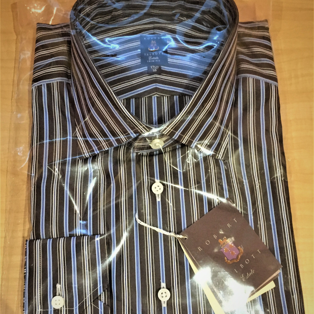 RB - BLUE AND WHITE STRIPE ESTATE DRESS SHIRT